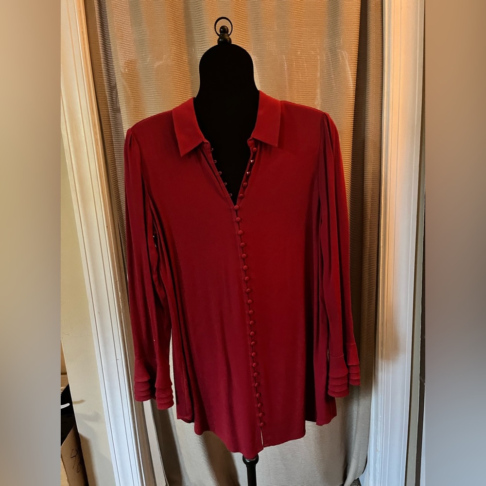 Soft Surroundings red shirt dress, size S